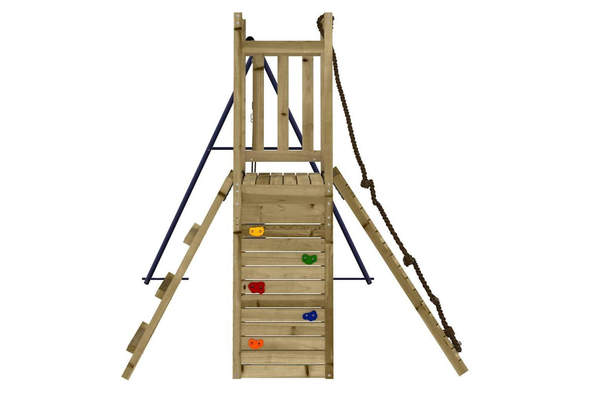 Vidaxl 3155920 Playhouse With Swing Climbing Wall Impregnated Wood Pine-4