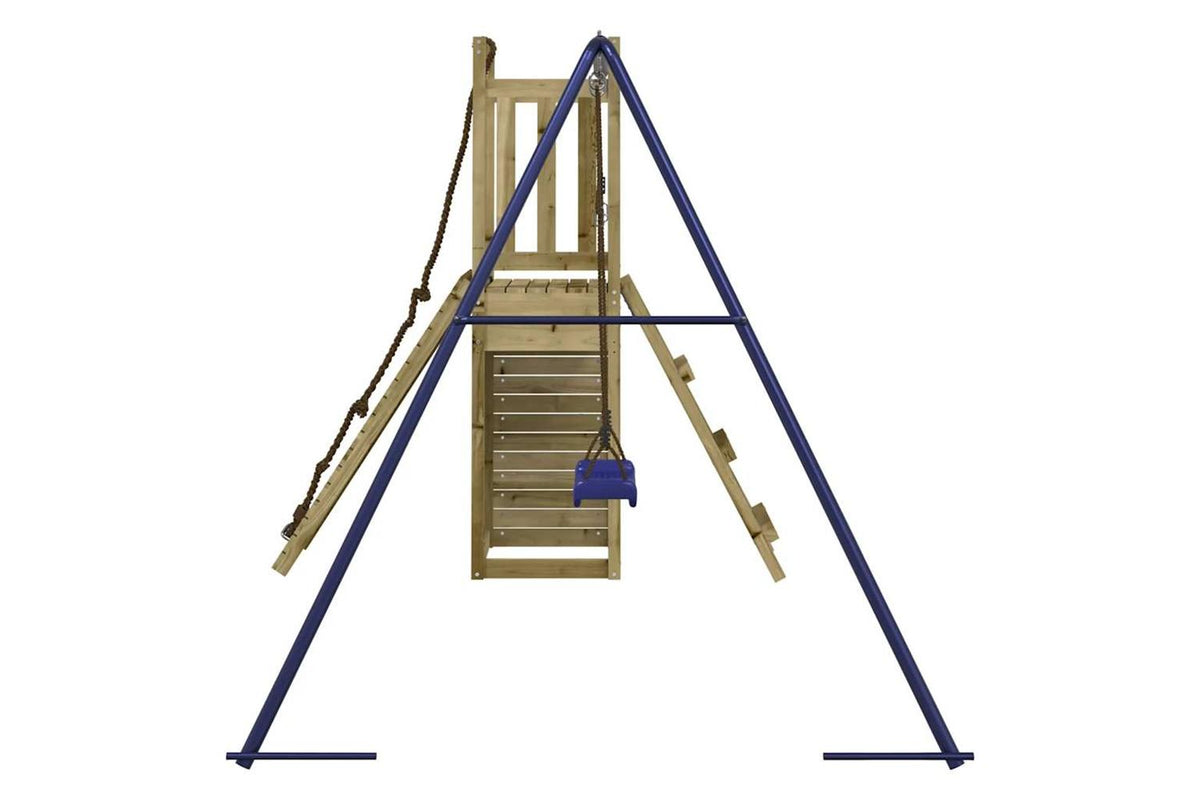 Vidaxl 3155920 Playhouse With Swing Climbing Wall Impregnated Wood Pine-5
