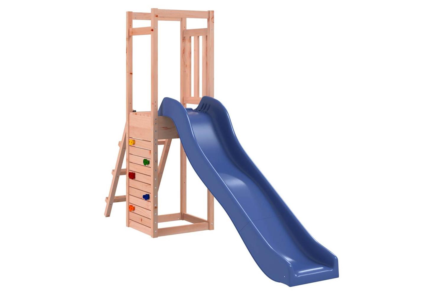 Vidaxl 3155913 Playhouse With Slide Rockwall Solid Wood Douglas