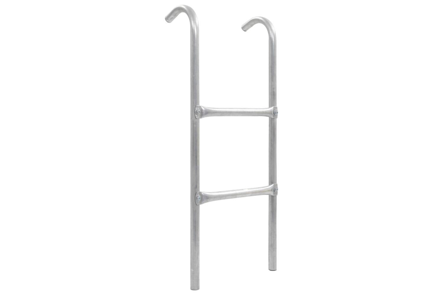 vidaXL 92408 2-step Trampoline Ladder Steel Silver 72cm