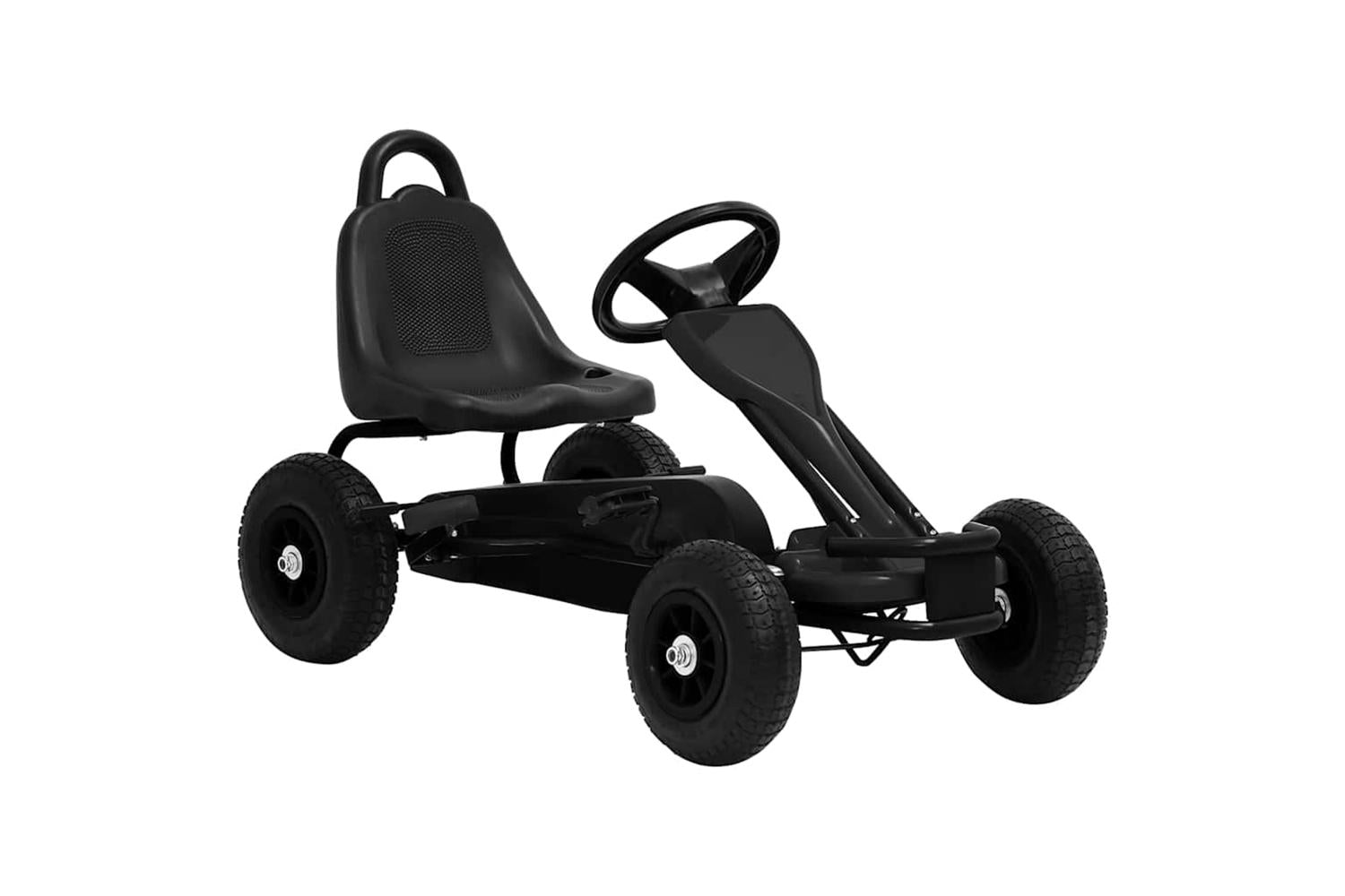 Vidaxl Pedal Go-kart With Pneumatic Tyres | Black