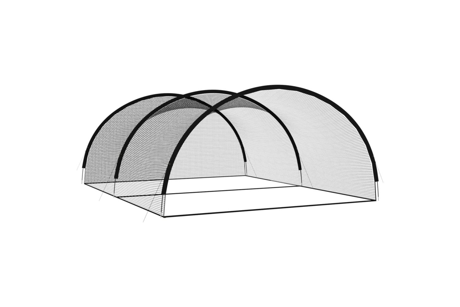 vidaXL 93749 Baseball Batting Cage Net Black 600x400x250cm Polyester