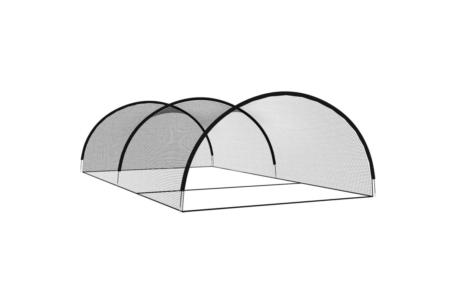 vidaXL 93750 Baseball Batting Cage Net Black 900x400x250cm Polyester
