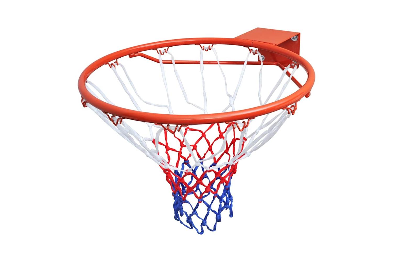 Vidaxl Basketball Goal Hoop Set Rim With Net Orange 45 Cm