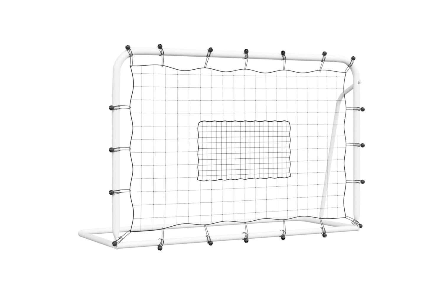 vidaXL Football Net Rebounder White&black 184x61x123cm Steel And Pe