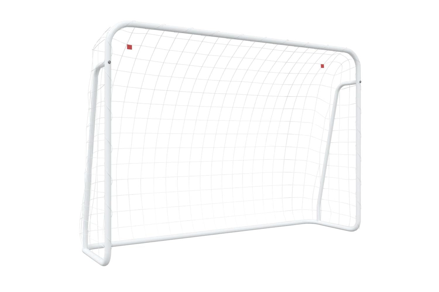 vidaXL 93734 Football Goal With Net White 214x75x152cm Steel&polyester