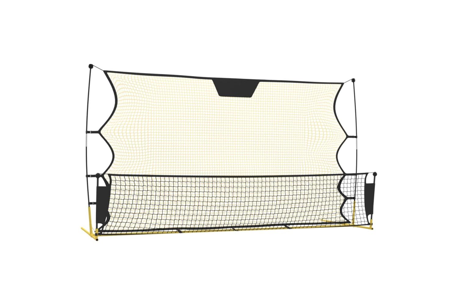 vidaXL 93760 Football Rebounder Net Black And Yellow 183x85x120cm Polyester