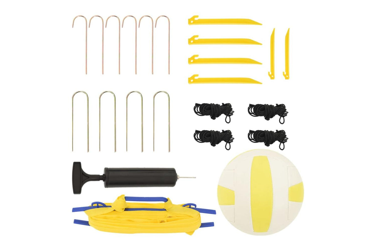vidaXL 93744 Volleyball Net Yellow And Black 823x244cm Pe Fabric-6