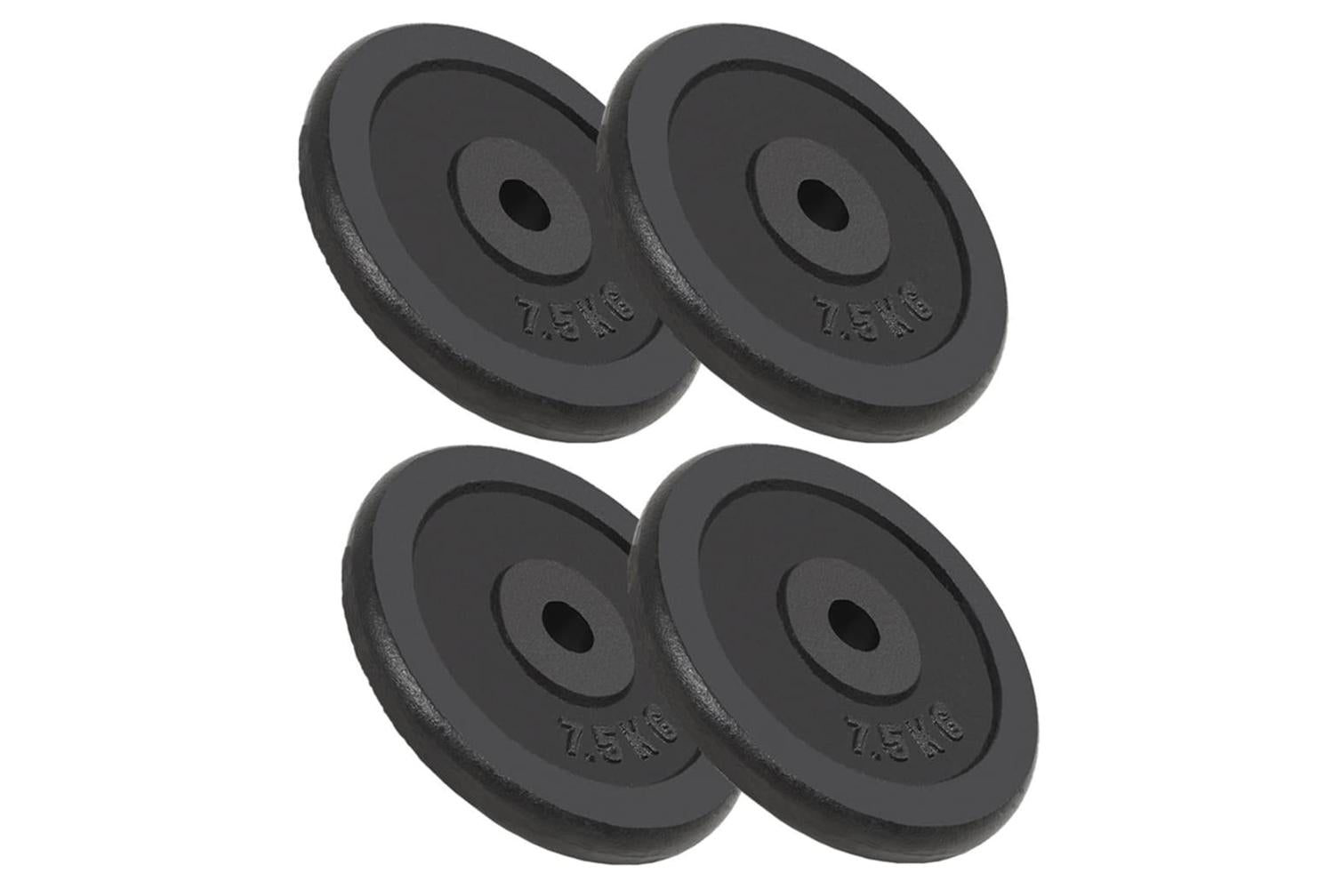 Vidaxl 91393 Weight Plates 4 Pcs 4x7.5 Kg Cast Iron