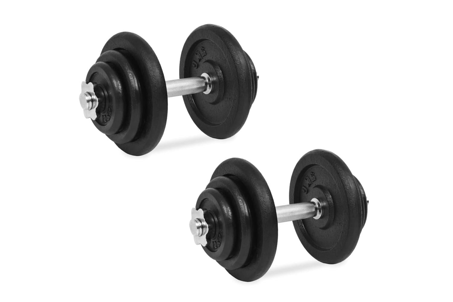Vidaxl 91411 18 Piece Dumbbell Set 40 Kg Cast Iron