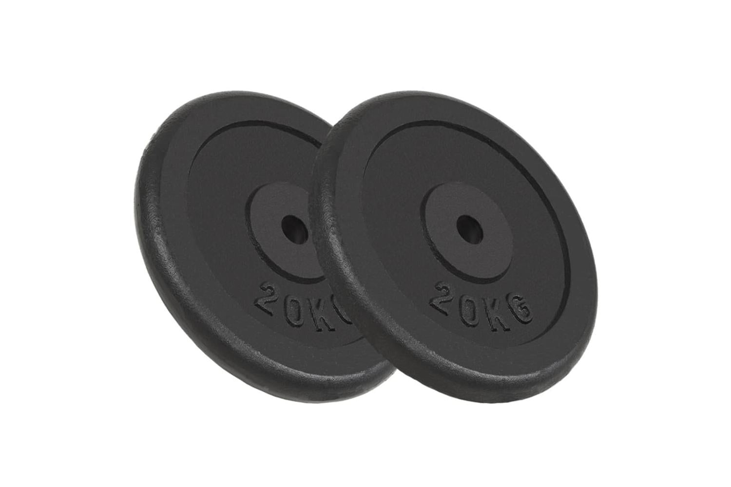 Vidaxl 91397 Weight Plates 2 Pcs 2x20 Kg Cast Iron