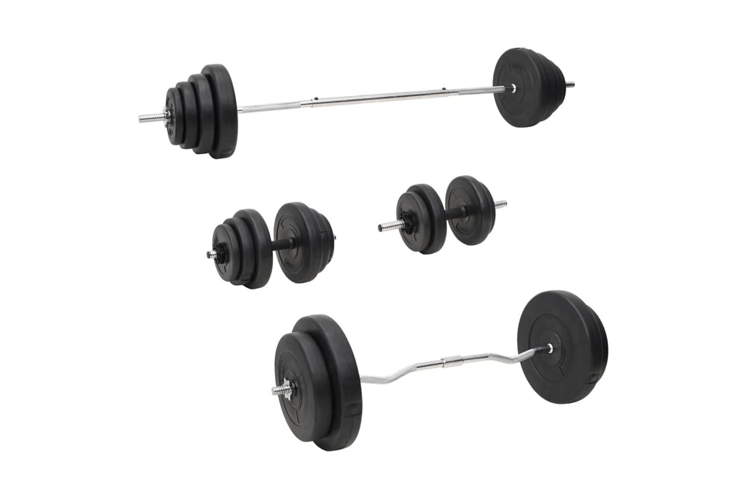 Vidaxl 3145031 Barbell And Dumbbell With Plates Set 120 Kg