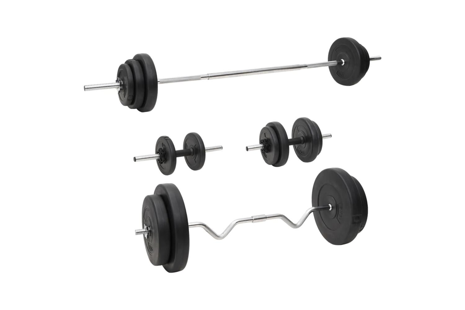 Vidaxl 3145030 Barbell And Dumbbell With Plates Set 90 Kg