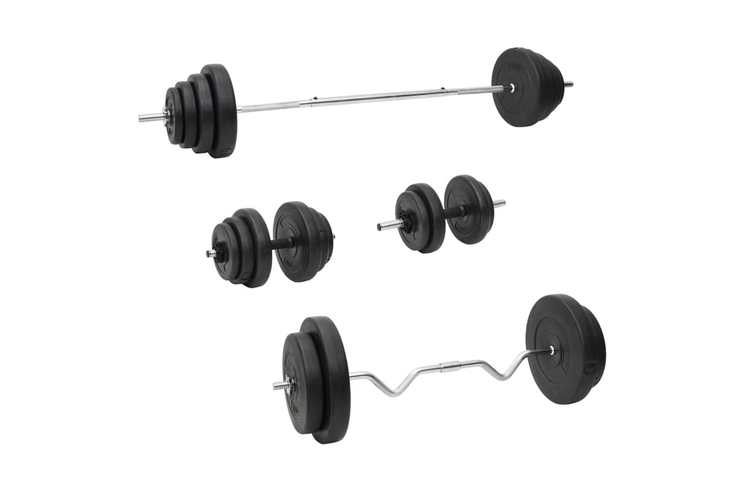 Vidaxl 3145032 Barbell And Dumbbell With Plates Set 120 Kg