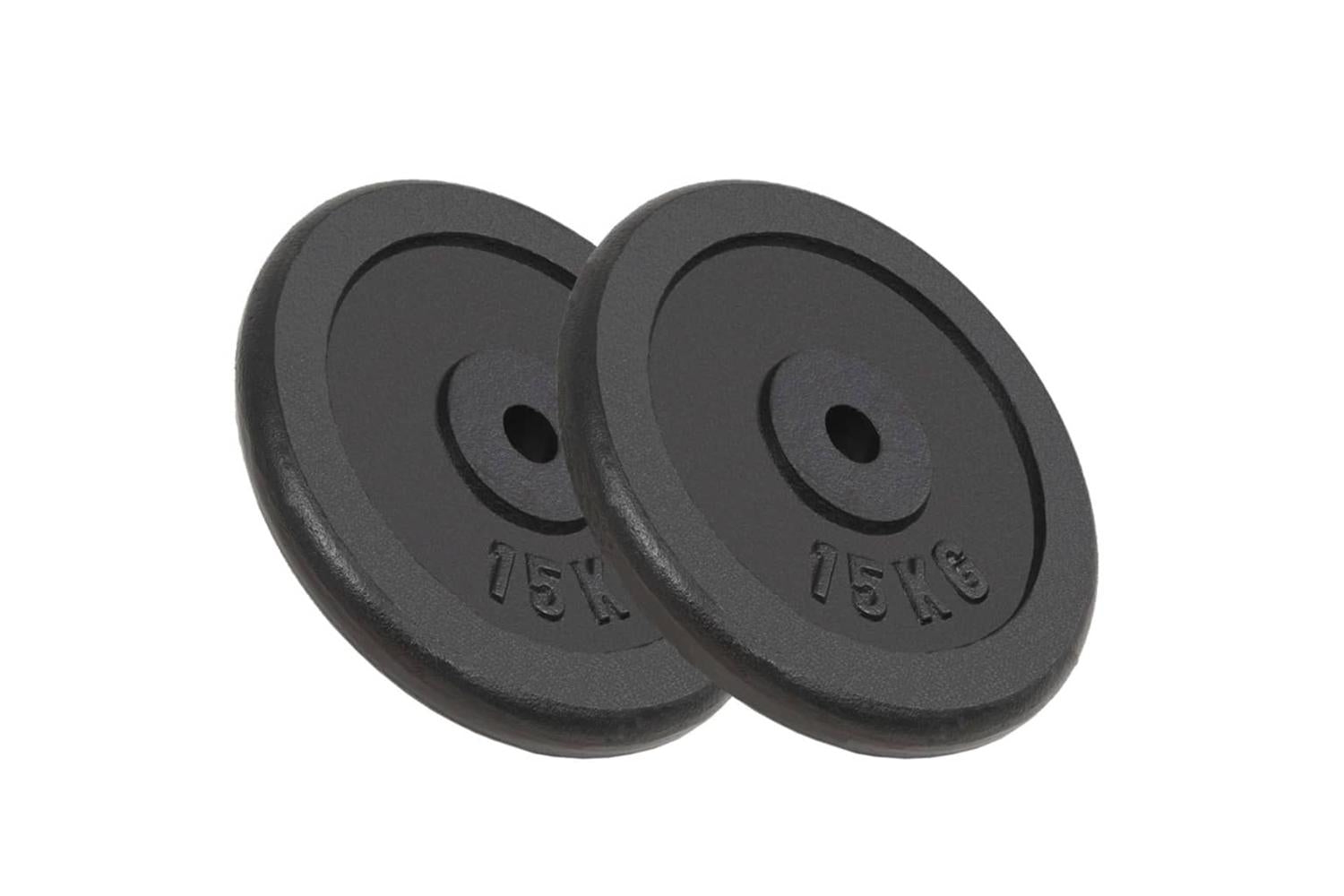Vidaxl 91396 Weight Plates 2 Pcs 2x15 Kg Cast Iron