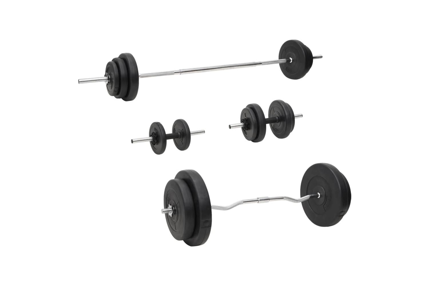 Vidaxl 3145029 Barbell And Dumbbell With Plates Set 90 Kg