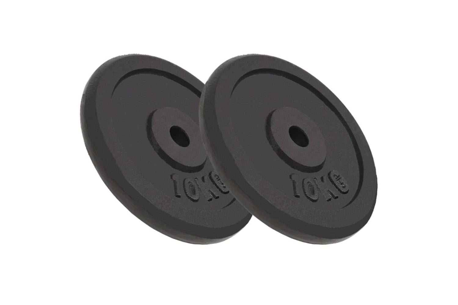 Vidaxl 91394 Weight Plates 2 Pcs 2x10 Kg Cast Iron