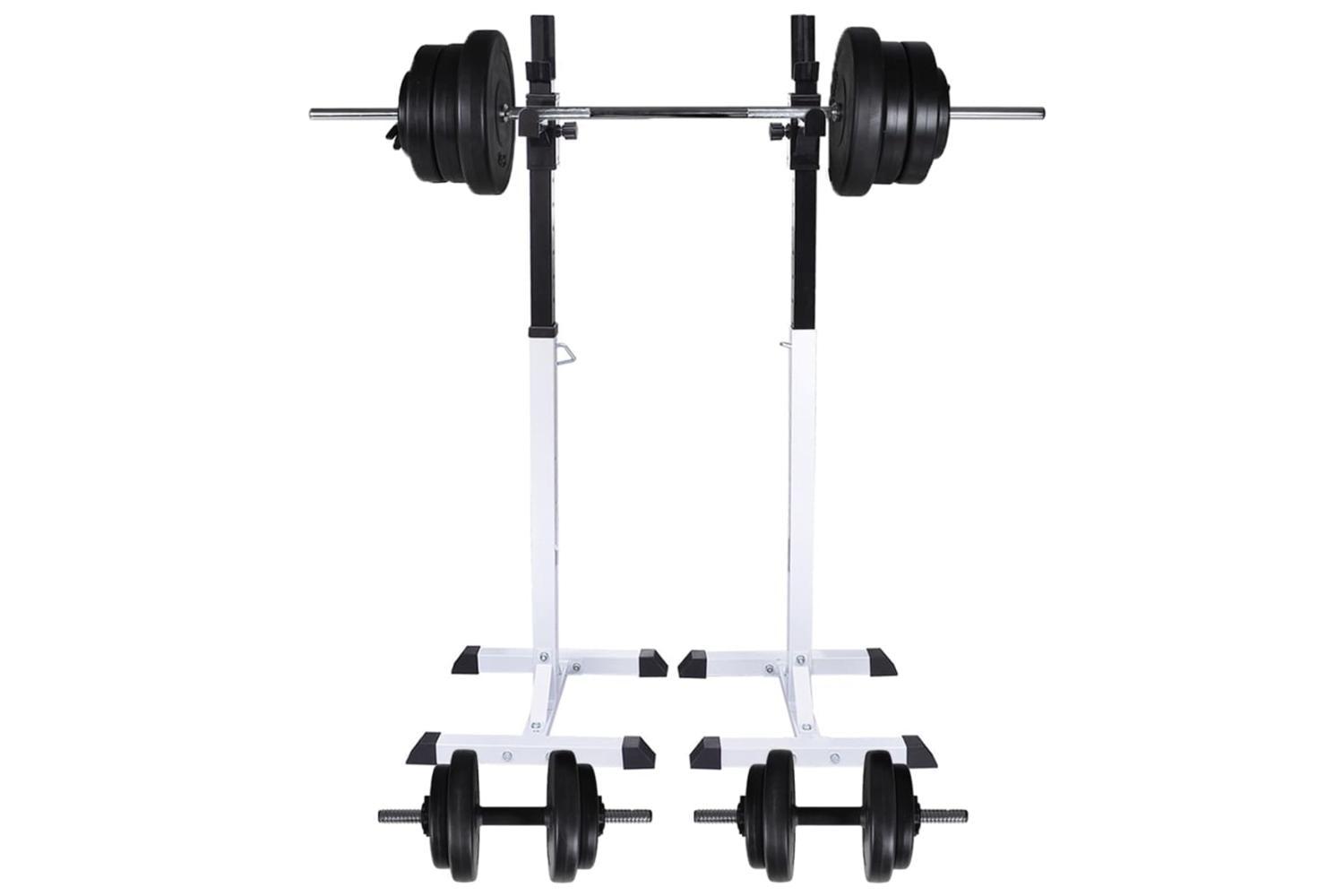 Vidaxl 275349 Barbell Squat Rack With Barbell And Dumbbell Set 60.5 Kg