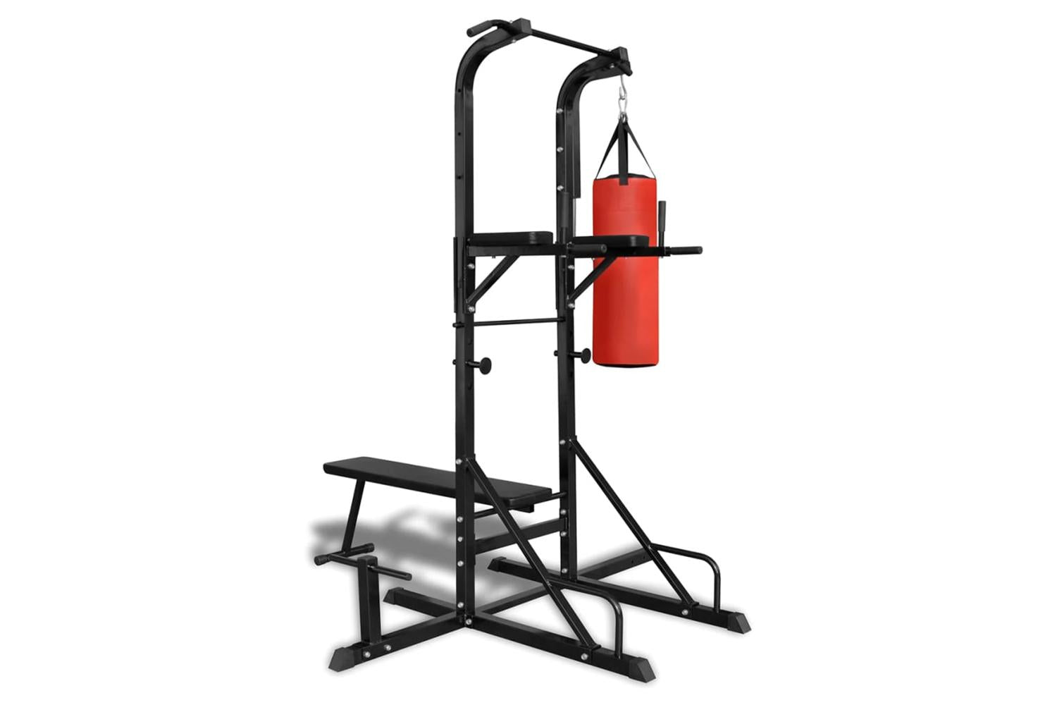 Vidaxl Power Tower With Sit-up Bench And Boxing Bag