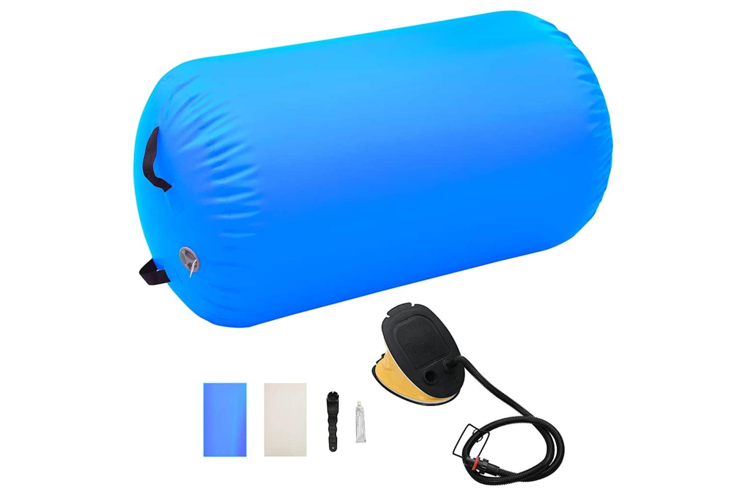 vidaXL 92714 Inflatable Gymnastic Roll With Pump 100x60cm Pvc Blue