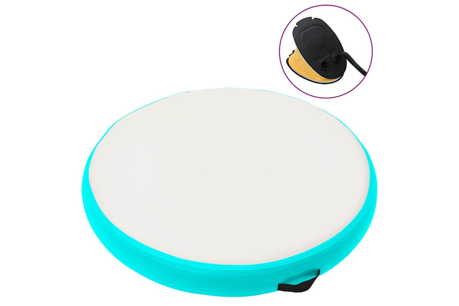vidaXL 92711 Inflatable Gymnastic Mat With Pump 100x100x20cm Pvc Green