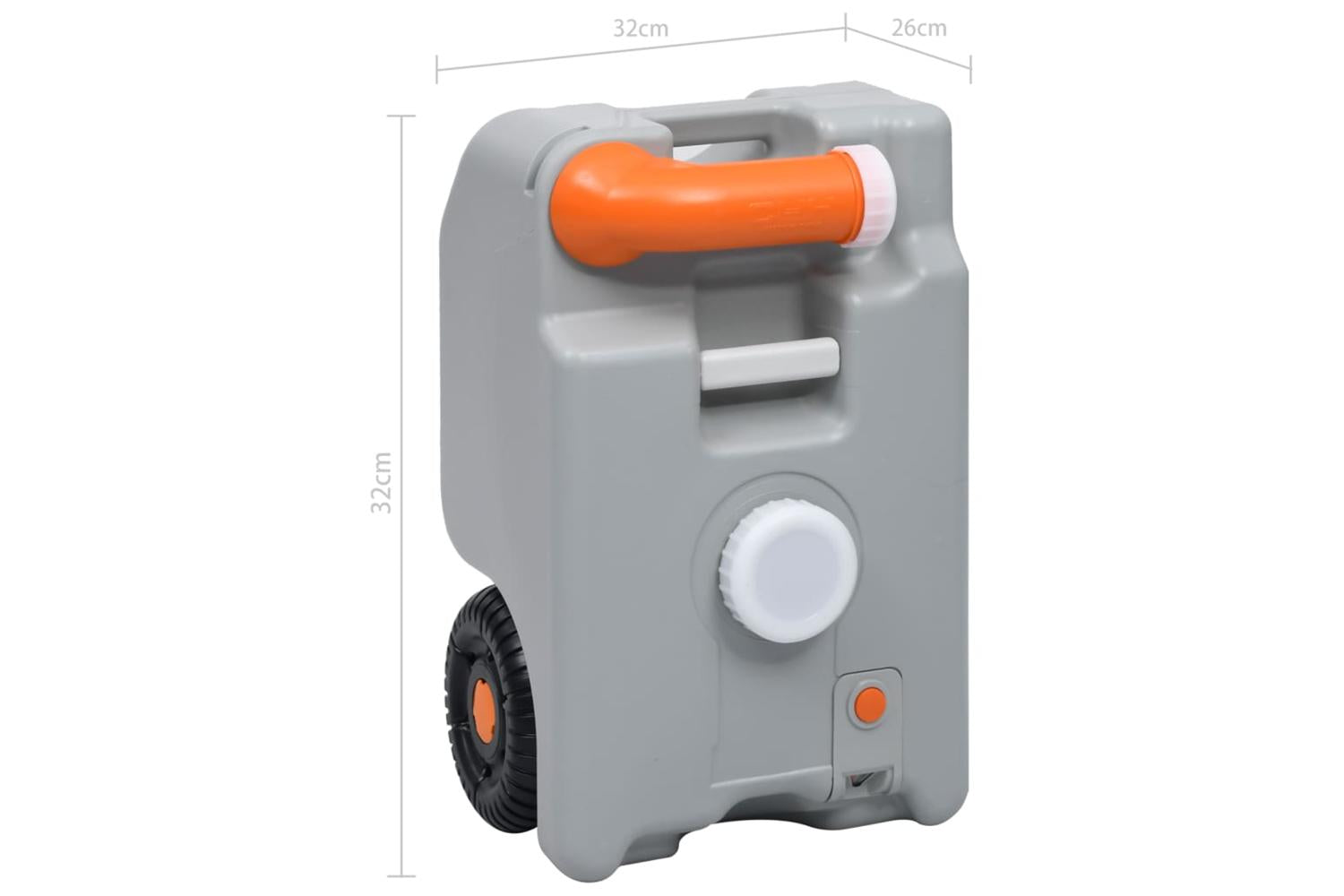 Vidaxl 30135 Wheeled Water Tank For Camping 25 L Grey-10