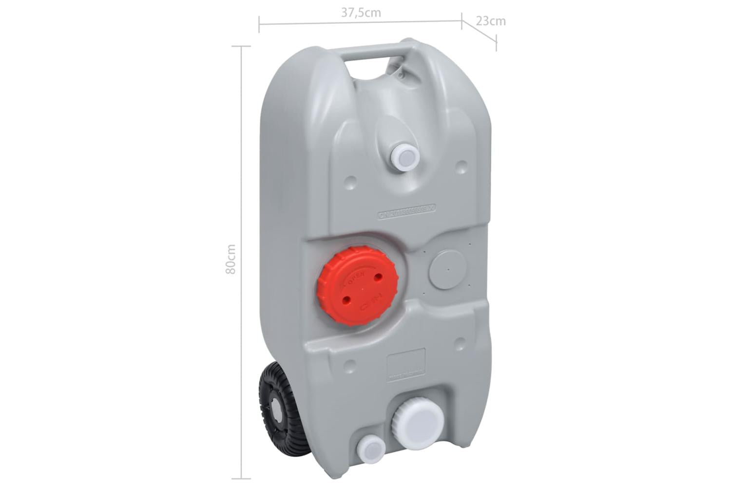 Vidaxl 30134 Wheeled Water Tank For Camping 40 L Grey-7