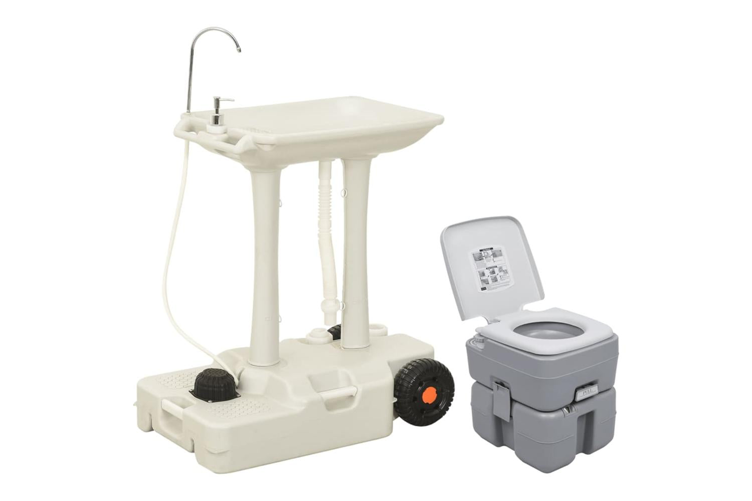 Vidaxl 3154910 Portable Camping Toilet And Handwash Stand Set