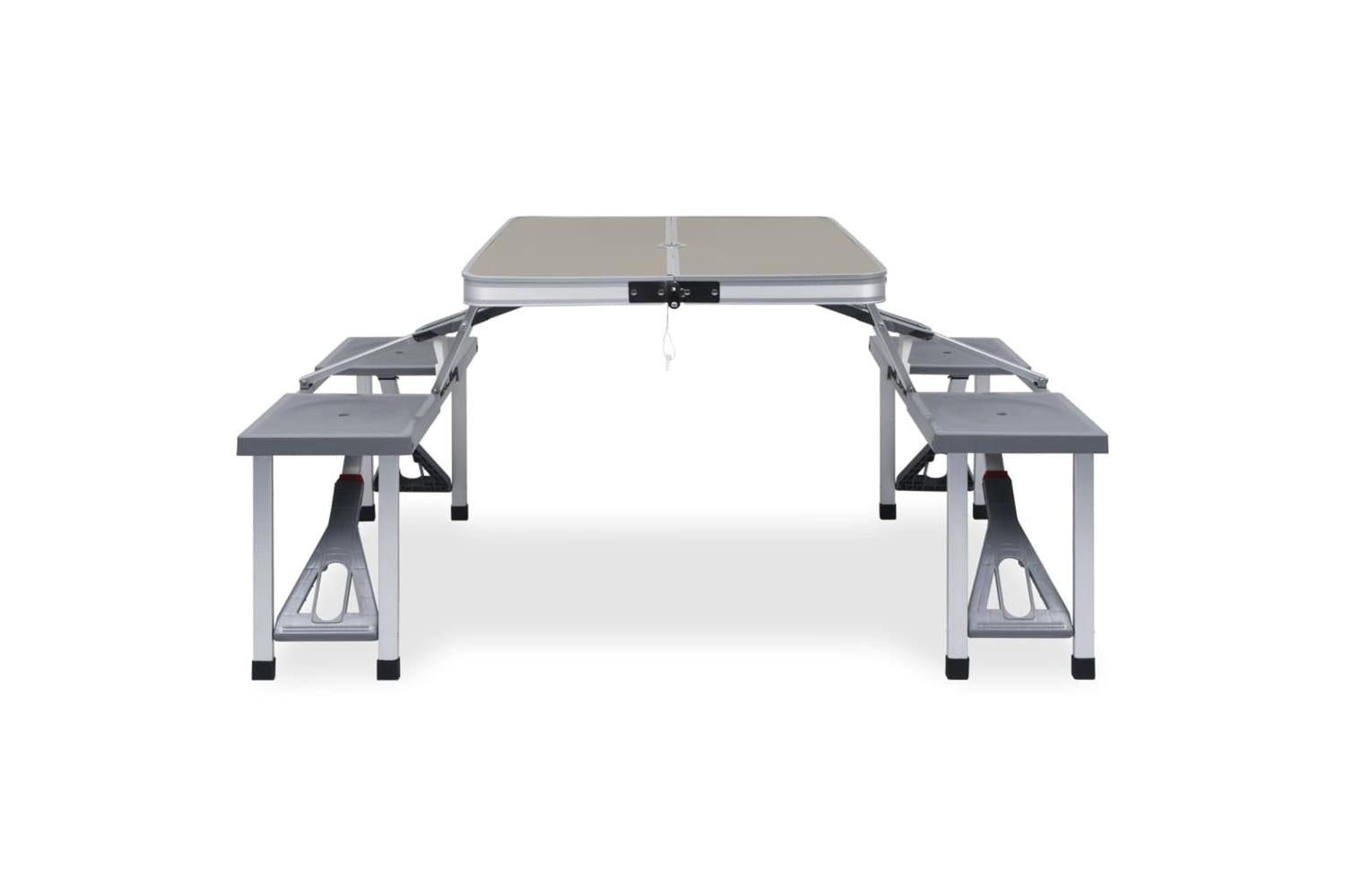 Vidaxl 47686 Folding Camping Table With 4 Seats Steel Aluminium-2