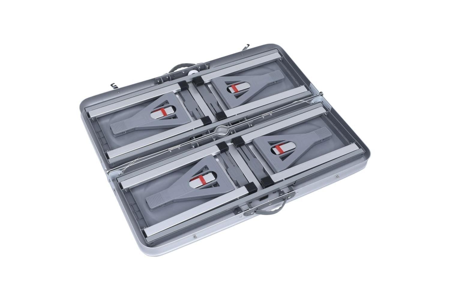 Vidaxl 47686 Folding Camping Table With 4 Seats Steel Aluminium-5