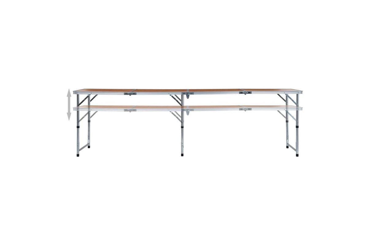 vidaXL 48176 Foldable Camping Table Aluminium 240x60cm-4