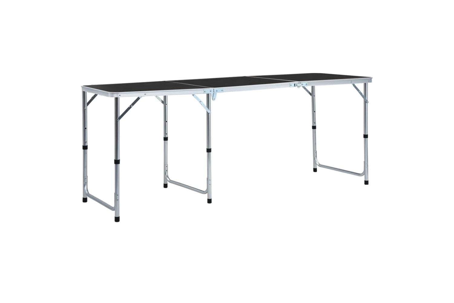 vidaXL 48175 Foldable Camping Table Grey Aluminium 180x60cm