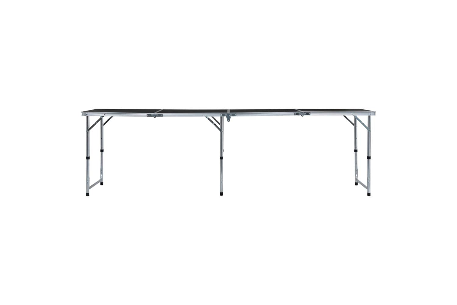 vidaXL 48177 Foldable Camping Table Grey Aluminium 240x60cm-3