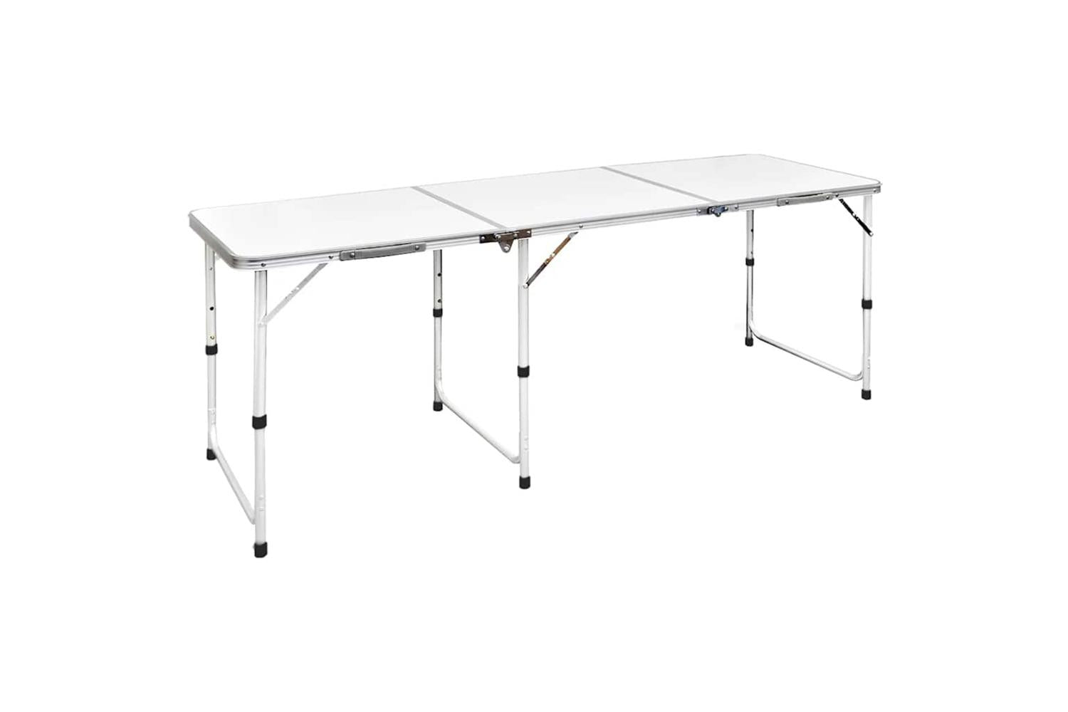 vidaXL 41326 Foldable Camping Table Height Adjustable Aluminium 180 X 60cm