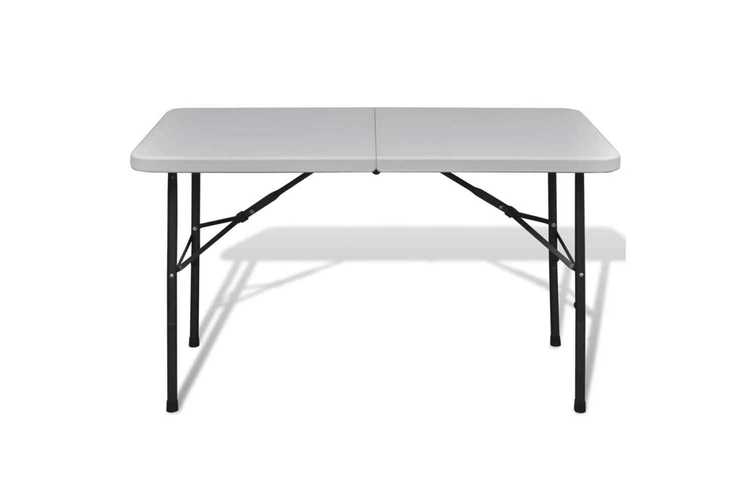 vidaXL 41568 Foldable Garden Table 122cm Hdpe White-2
