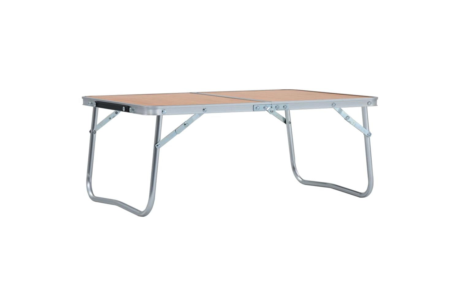 vidaXL 48186 Folding Camping Table Brown Aluminium 60x40cm