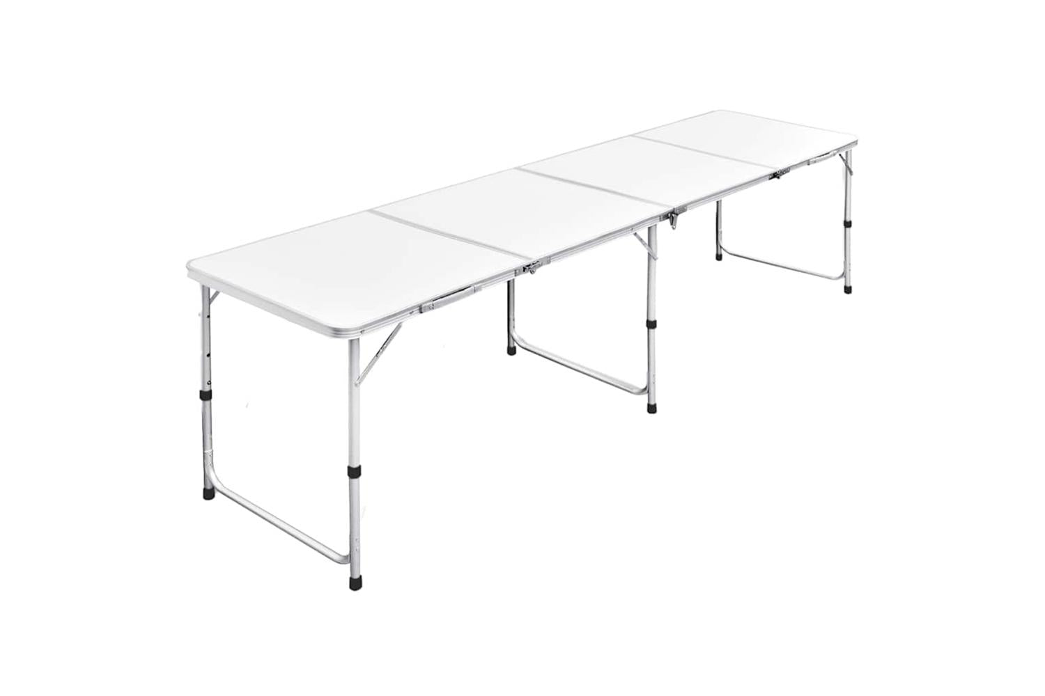 vidaXL 41327 Foldable Camping Table Height Adjustable Aluminium 240 X 60cm