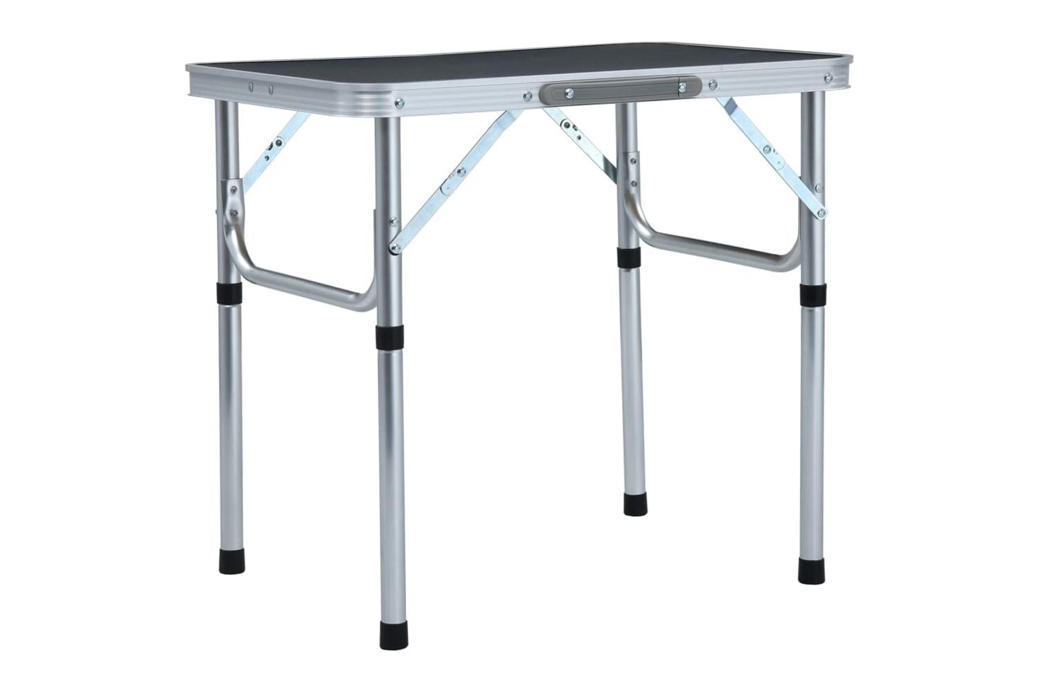 vidaXL 48180 Folding Camping Table Grey Aluminium 60x45cm