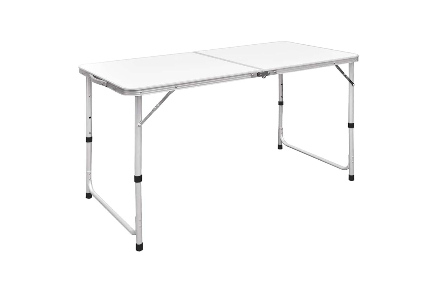 vidaXL 41325 Foldable Camping Table Height Adjustable Aluminium 120 X 60cm