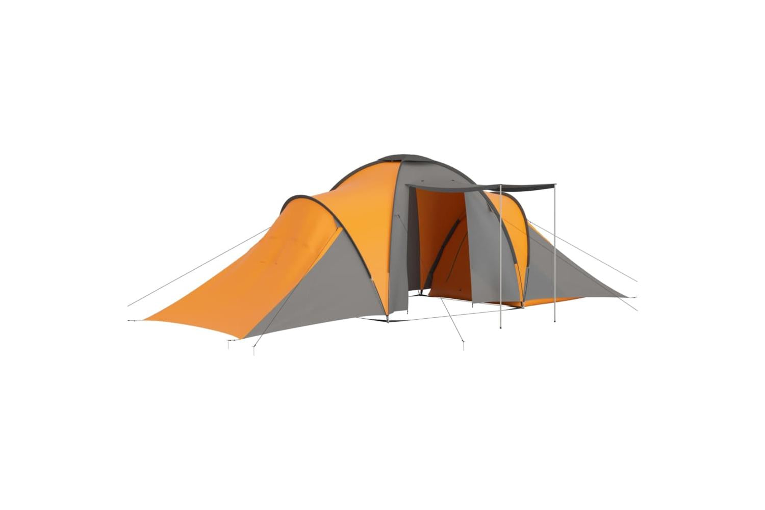 Vidaxl 93186 Camping Tent 6 Persons Grey And Orange