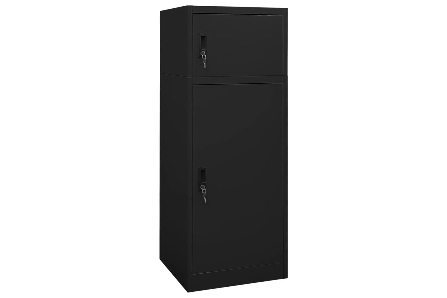 vidaXL 339601 Saddle Cabinet Black 53x53x140cm Steel