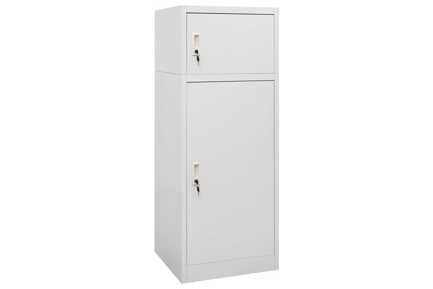 vidaXL 339600 Saddle Cabinet Light Grey 53x53x140cm Steel