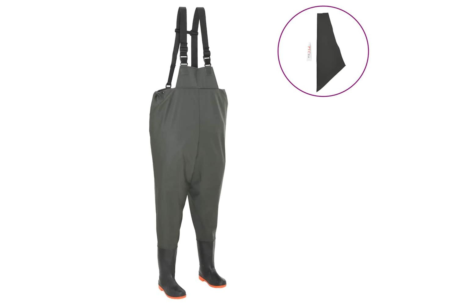 Vidaxl 133654 Wading Pants With Boots Green Size 39