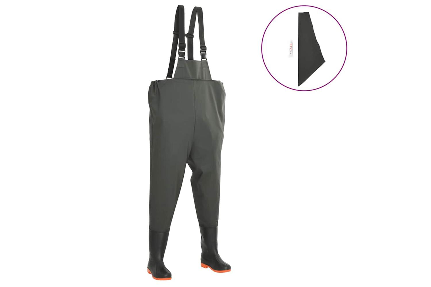 Vidaxl 133657 Wading Pants With Boots Green Size 42