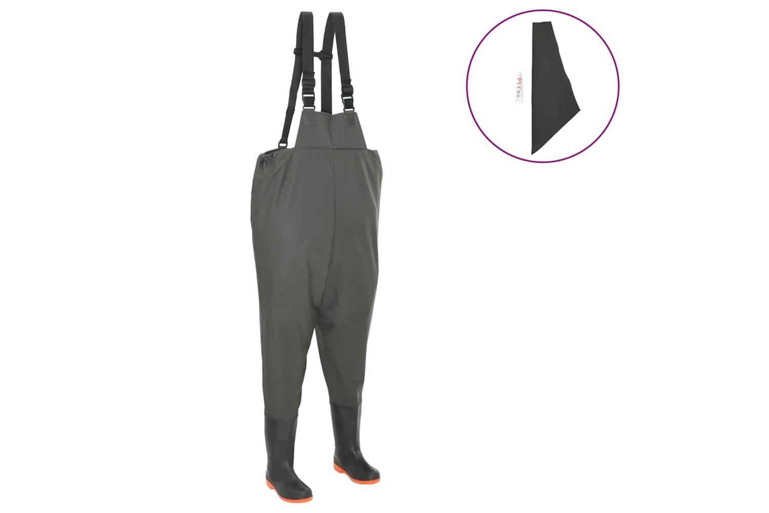 Vidaxl 133653 Wading Pants With Boots Green Size 38