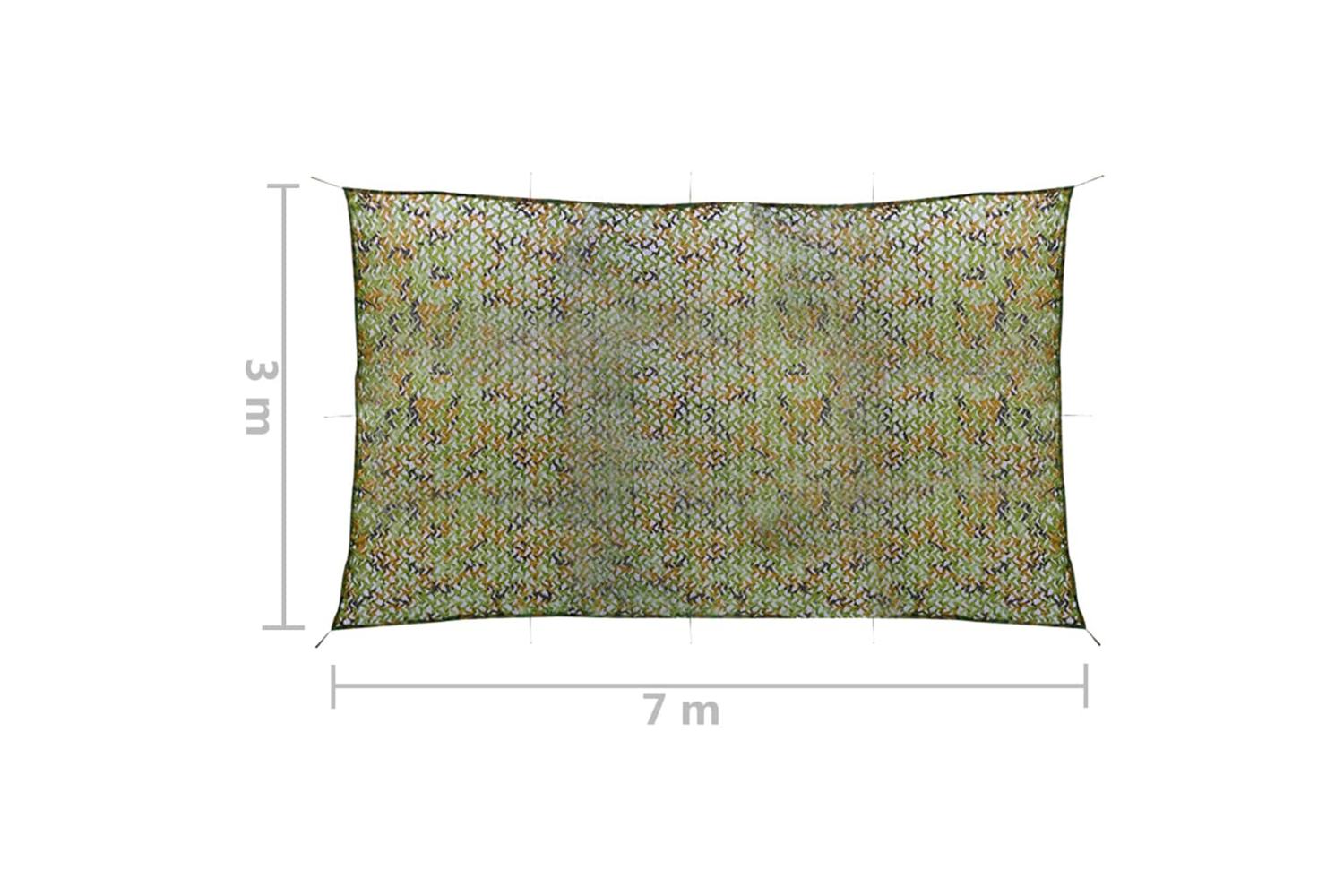Vidaxl 135889 Camouflage Net With Storage Bag 3x7 M Green-5