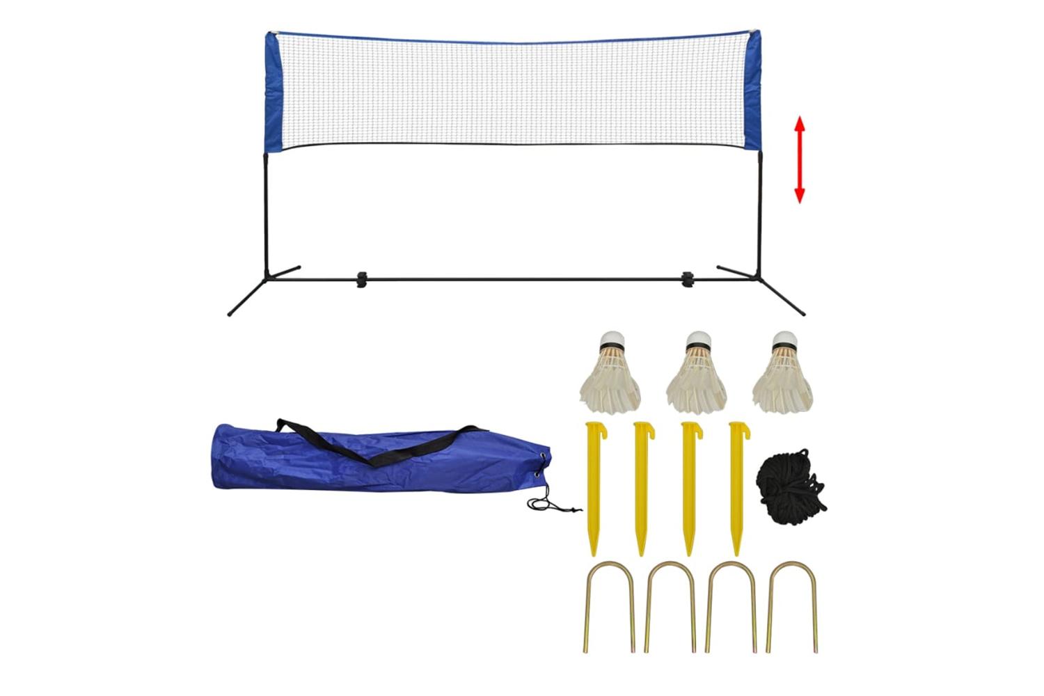 vidaXL 91307 Badminton Net Set With Shuttlecocks 300x155cm