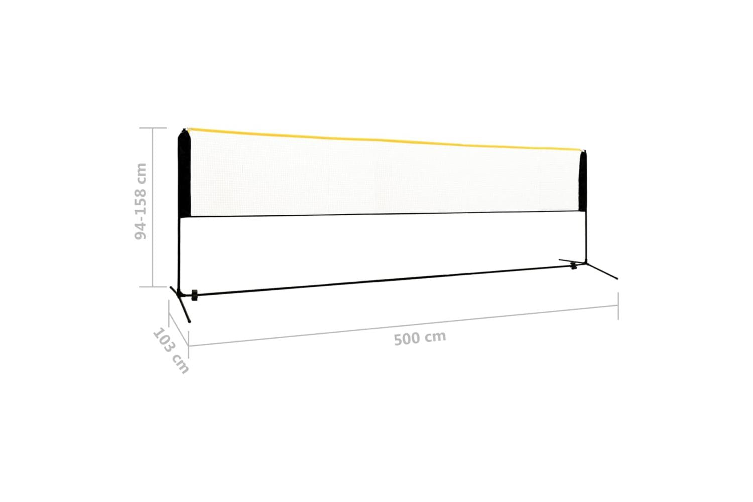 vidaXL 93367 Adjustable Badminton Net 500x103x94-158cm Metal-7