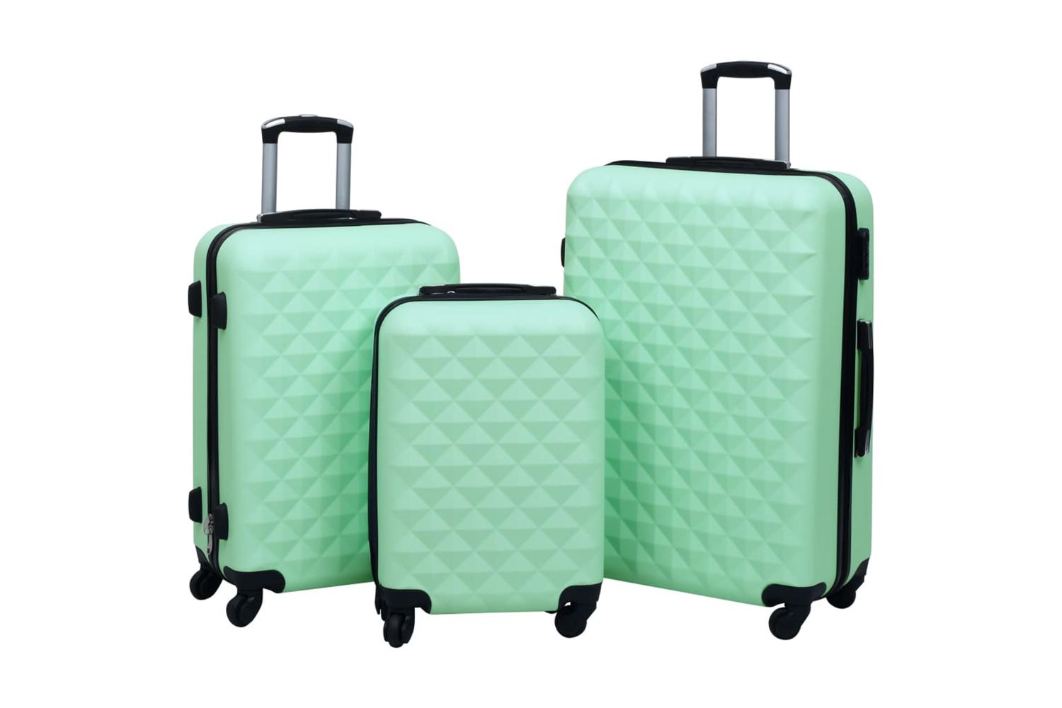 Vidaxl 92415 Hardcase Trolley Set 3 Pcs Mint Abs