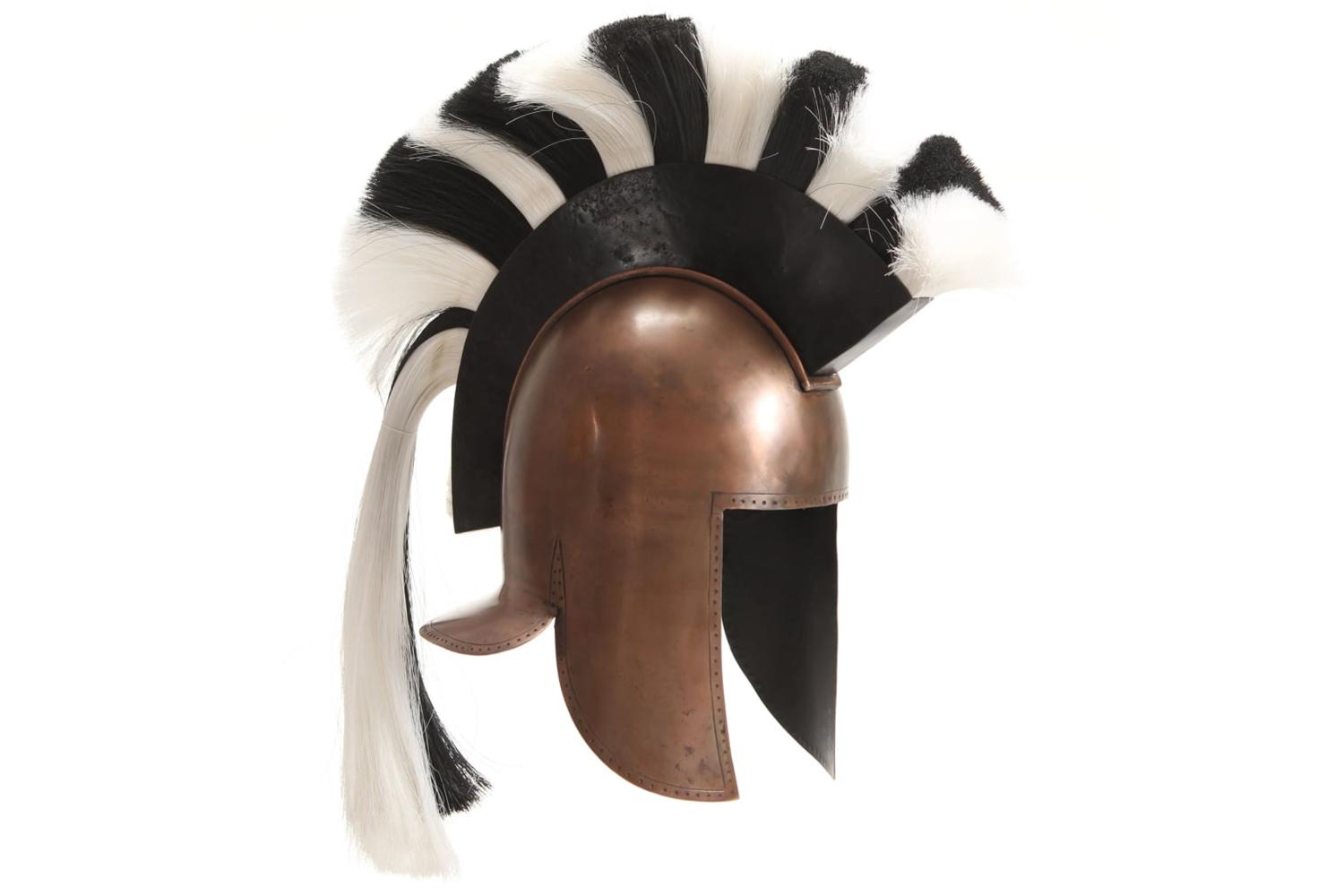 Vidaxl 286231 Greek Warrior Helmet Antique Replica Larp Copper Steel